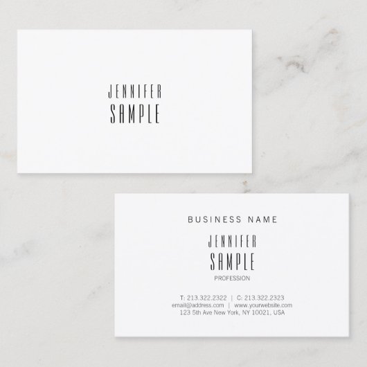 Verfijnd modern, modern, minimalistisch design, he visitekaartje (Voorkant / Achterkant)