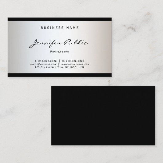 Verfijnd modern, modern, minimalistisch design, st visitekaartje (Voorkant / Achterkant)