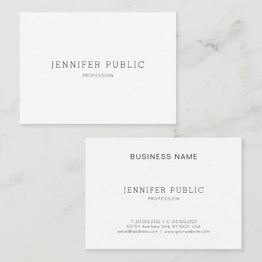 Verfijnd, modern, schoon ontwerp, modern, tonend d visitekaartje (Voorkant / Achterkant)