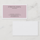 Verfijnd Modern Schoon Ontwerp Trendy Vlakte Visitekaartje (Voorkant / Achterkant)