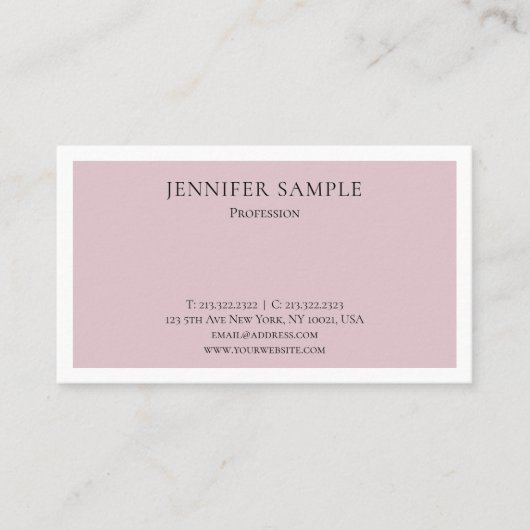 Verfijnd, modern, stijlvol design met hoge beeldkw visitekaartje (Voorkant)