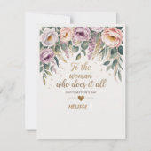 Verfijnd Moederdagkaart Notitiekaartje (Voorkant)