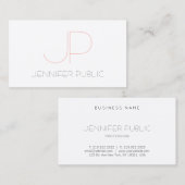 Verfijnd Monogram Cute Design Modern Luxe Visitekaartje (Voorkant / Achterkant)