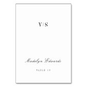 Verfijnd monogram minimale opvouwbare plaatskaart kaart (Voorkant)