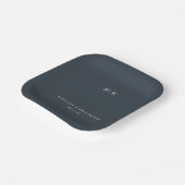 Verfijnd Navy Minimalist Papieren Bordje (Gebogen)