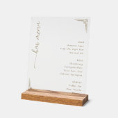 Verfijnd Off-White Barmenu Acryl Bord (Hoek)