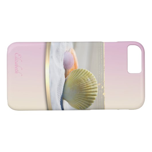 Verfijnd, Ombre, Seashells - Gepersonaliseerd Case-Mate iPhone Case (Achterkant (Horizontaal))