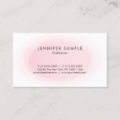 Verfijnd ontwerp Clean Plain Blush Pink Visitekaartje (Achterkant)