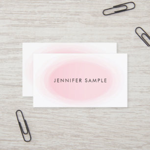 Verfijnd ontwerp Clean Plain Blush Pink Visitekaartje