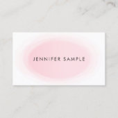 Verfijnd ontwerp Clean Plain Blush Pink Visitekaartje (Voorkant)