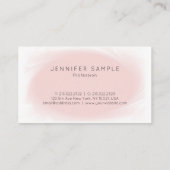 Verfijnd ontwerp Roze Moderne Professioneel Visitekaartje (Achterkant)