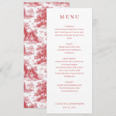 Verfijnd Perzik Minimalistisch Menu (Voorkant / Achterkant)