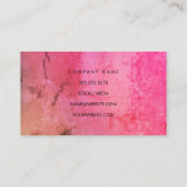 Verfijnd rood Oranje grunge-mengsel Visitekaartje (Achterkant)