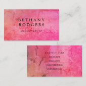 Verfijnd rood Oranje grunge-mengsel Visitekaartje (Voorkant / Achterkant)