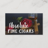 Verfijnd Roos, Drink en sigaar Visitekaartje (Voorkant)