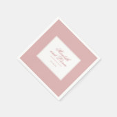 Verfijnd Roze en Blush Script Bruiloft Servet (Hoek)