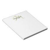 Verfijnd Schrift Monogram Initiaal Modern Notitieblok (Schuin)