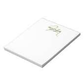 Verfijnd Schrift Monogram Initiaal Modern Notitieblok (Linkerzijde)