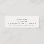 Verfijnd script grad naamkaart contactkaartje (Achterkant)