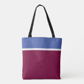 Verfijnd 'Soft Blue Top Raspberry Color Block' Tote Bag (Achterkant)