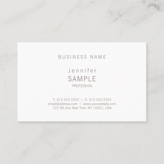 Verfijnd, stijlvol, modern, uniek, rendabel design visitekaartje (Achterkant)