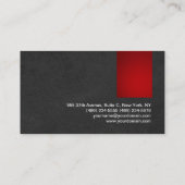 Verfijnd stijlvol rood grijs patroon modern visitekaartje (Achterkant)