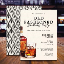 Verfijnd Thema Whisky Bachelorfeest in Oude Stijl Kaart