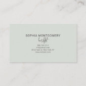 Verfijnd Trendy Script Hair Minimal Green Visitekaartje (Achterkant)
