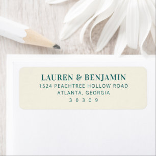 Verfijnd Turquoise Minimalist Etiket