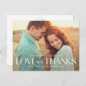 Verfijnd Type BEWERKBARE KLEUR Dank u Briefkaart (Voorkant / Achterkant)