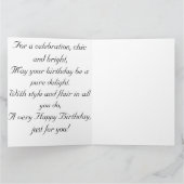 Verfijnd verjaardagsbericht kaart (Binnen)