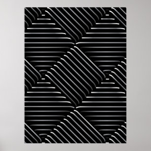 Verfijnd Vierkant Patroon 2 Poster