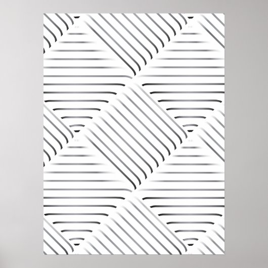 Verfijnd vierkant patroon poster (Voorkant)