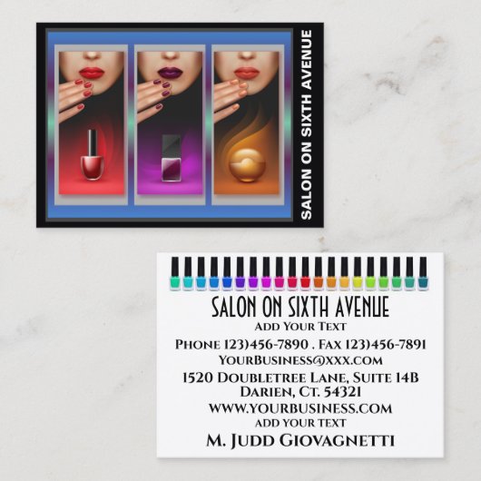 Verfijnd Visitekaartje van Salon (Voorkant / Achterkant)