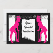 Verfijnd vrijgezellenfeest kaart (Voorkant)