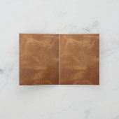 Verfijnd Westers Leren Trouw- Bedankkaart (Binnen)