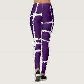 Verfijnd Wit Licht Grunge Modern Vuil Mesh Leggings (Achterkant)