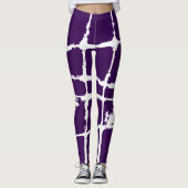 Verfijnd Wit Licht Grunge Modern Vuil Mesh Leggings (Voorkant)