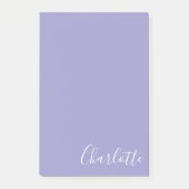 Verfijnd Wit Schrift Aangepast Paars Post-it® Notes (Voorkant)
