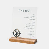 Verfijnd Witte Minimalistische Barmenu Acryl Bord (Hoek)