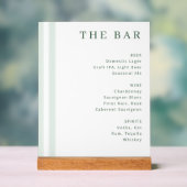 Verfijnd Witte Minimalistische Barmenu Acryl Bord (Neutraal)