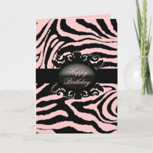 Verfijnd Zebra Print monogram Kaart