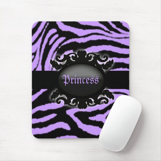 Verfijnd Zebra Print monogram Muismat (Met muis)