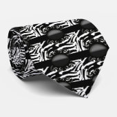 Verfijnd zebraprint-monogram stropdas (Opgerold)