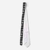 Verfijnd zebraprint-monogram stropdas (Achterkant)