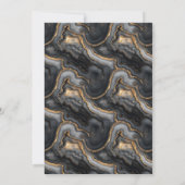 Verfijnd zwart en goud marmer kaart (Achterkant)