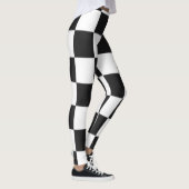 Verfijnd Zwart en Wit Geruit Envelop Leggings (Rechts)