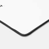 Verfijnd zwart-wit Elegant Monogram D Bureaumat (Hoek)