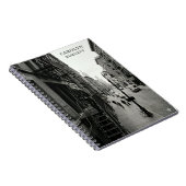 Verfijnd zwart-wit gepersonaliseerd notitieboek (Rechterzijde)