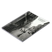 Verfijnd zwart-wit gepersonaliseerd notitieboek (Linkerzijde)